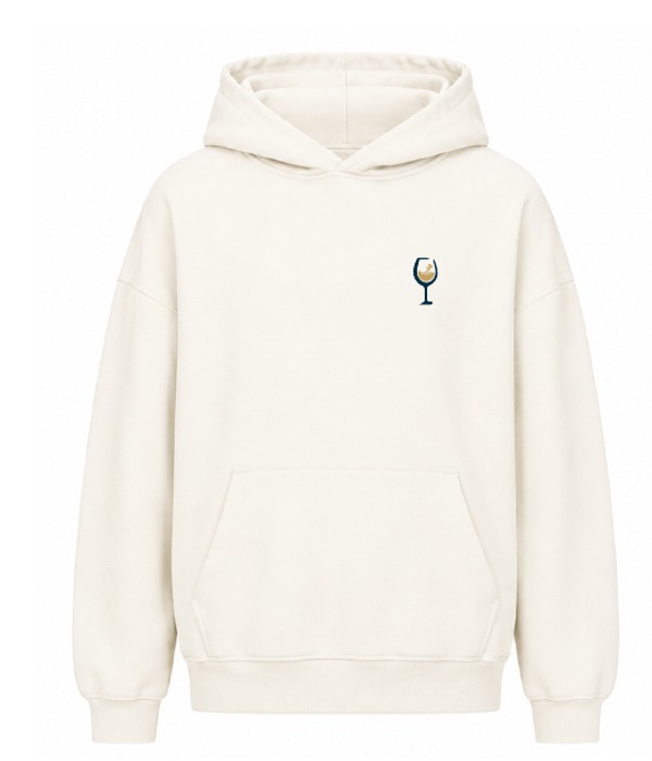 Wine Hoodie – Creme – Vorderseite